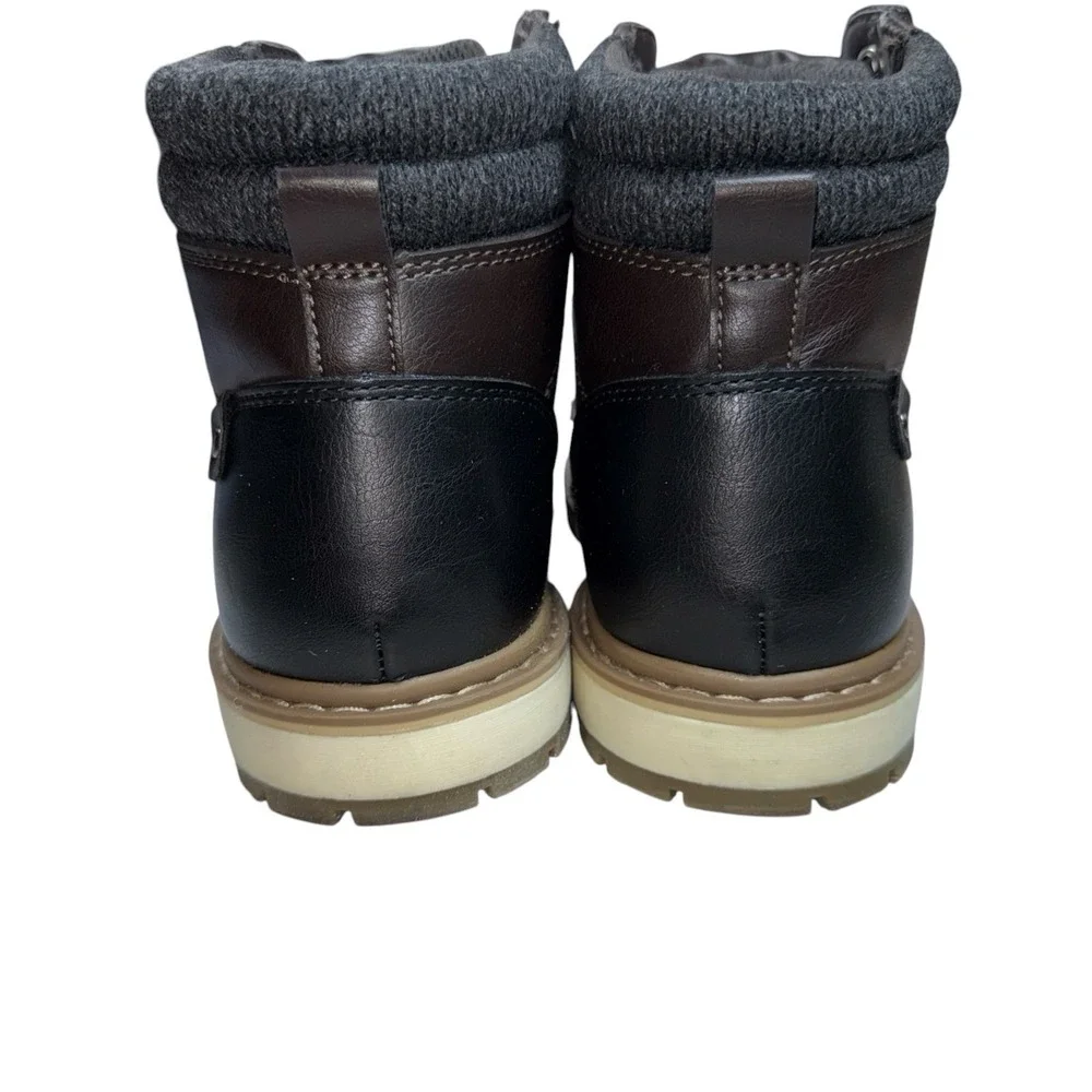 Sonoma‎ Boots Mens 10.5M Ankle Top Lace Up Brown Faux Leather Casual Comfort